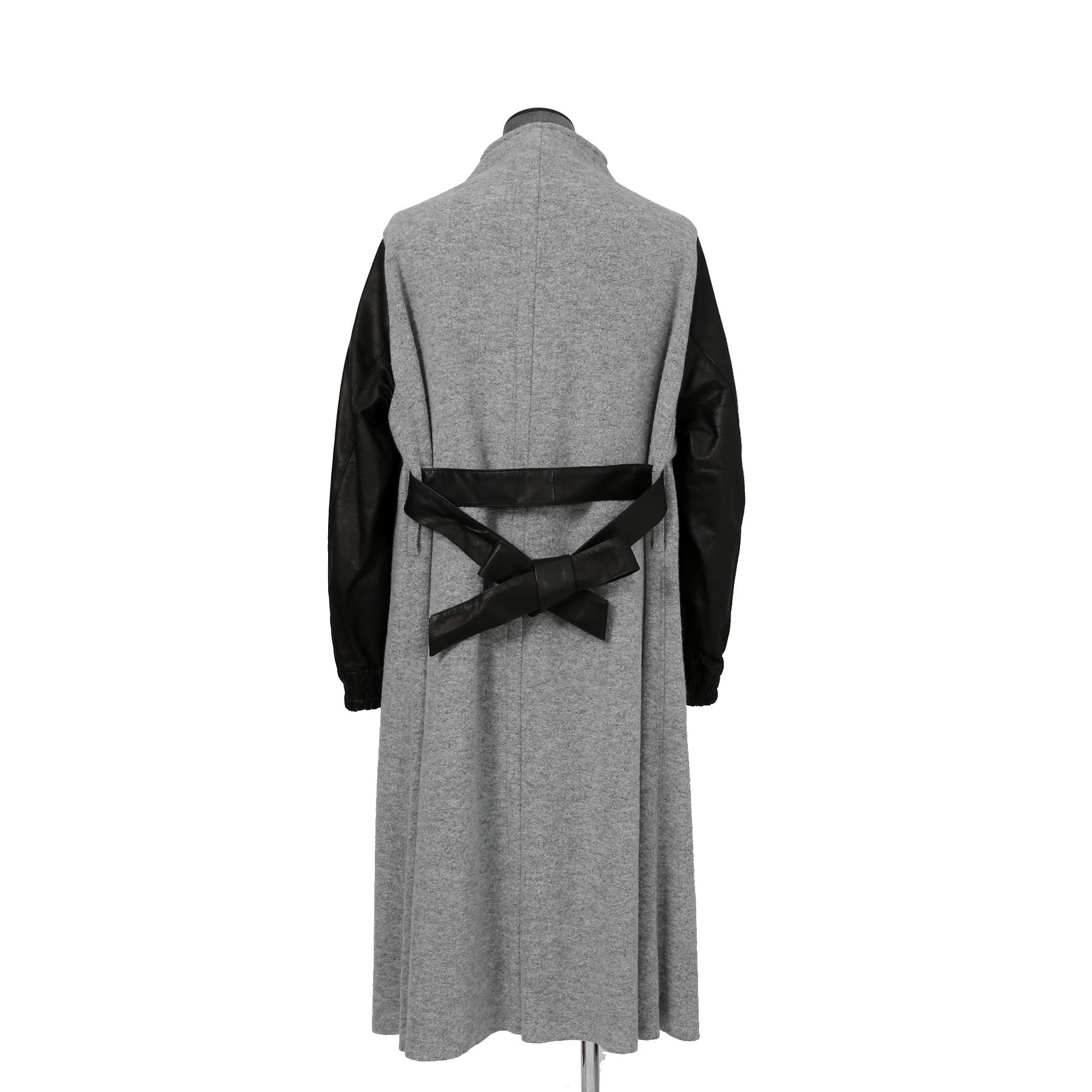 kiryuyrik キリュウキリュウ / 24AW 美品 Wrap Coat/ 袖革 ラップコート / size S (GRAY)