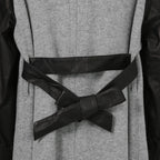 kiryuyrik キリュウキリュウ / 24AW 美品 Wrap Coat/ 袖革 ラップコート / size S (GRAY)