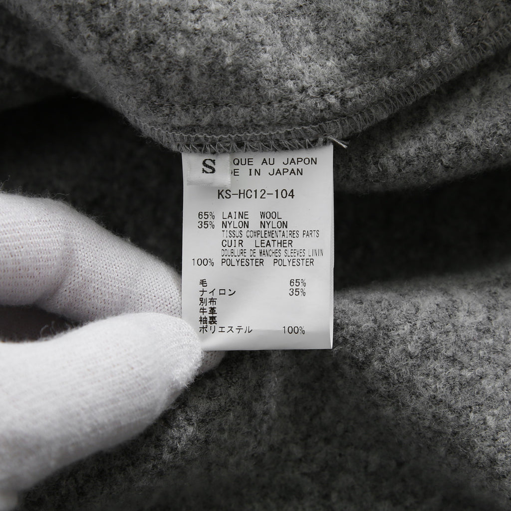 kiryuyrik キリュウキリュウ / 24AW 美品 Wrap Coat/ 袖革 ラップコート / size S (GRAY)