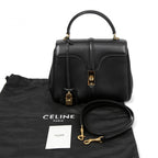 CELINE セリーヌ / 現行モデル / スモール 16 (セーズ) バッグ / サチネイテッド カーフ スキン (BLACK)