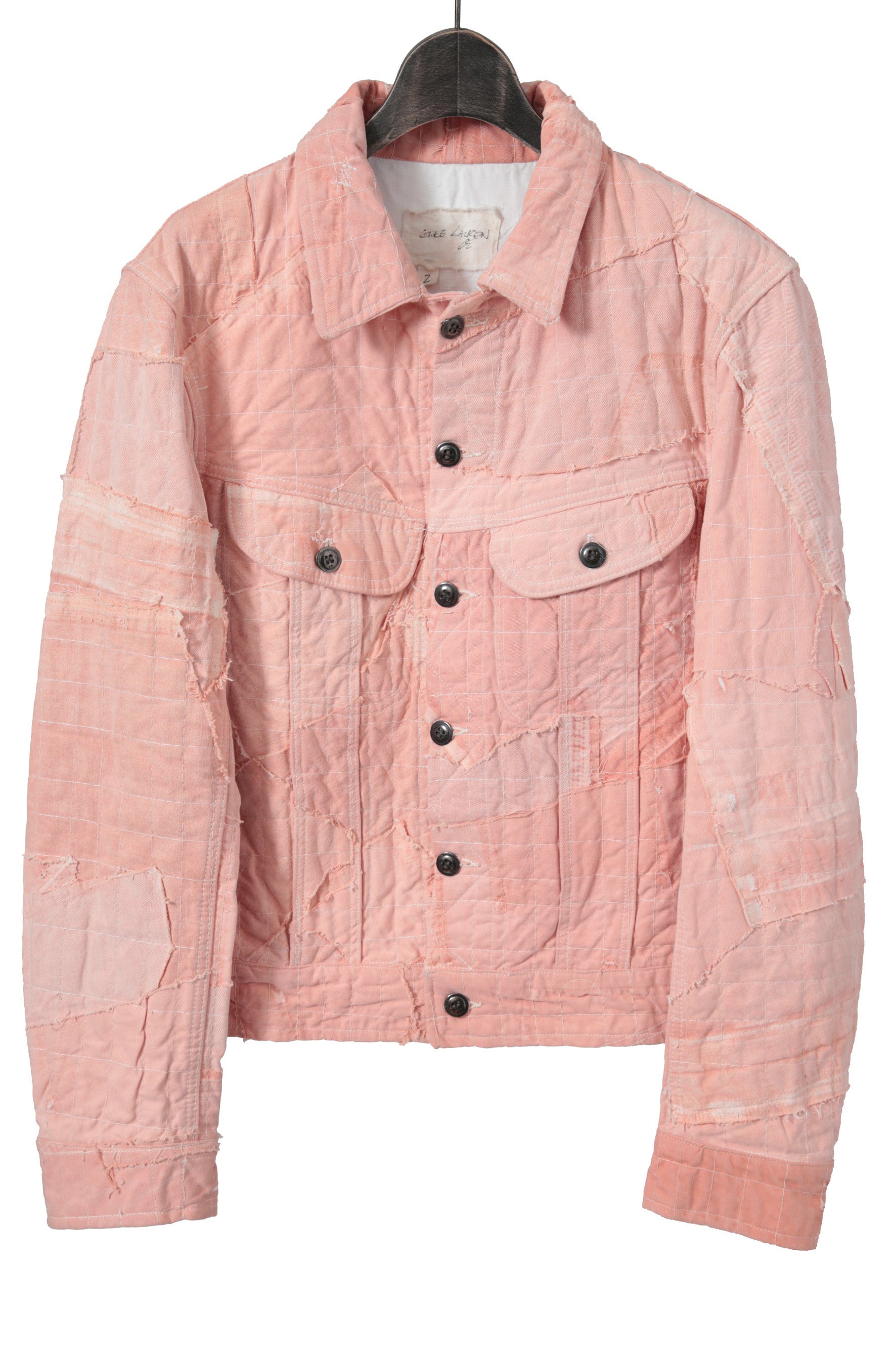 超美品 GREG LAUREN グレッグローレン / 23SS STICH WORK TRUKER JACKET / size 2 (PINK)