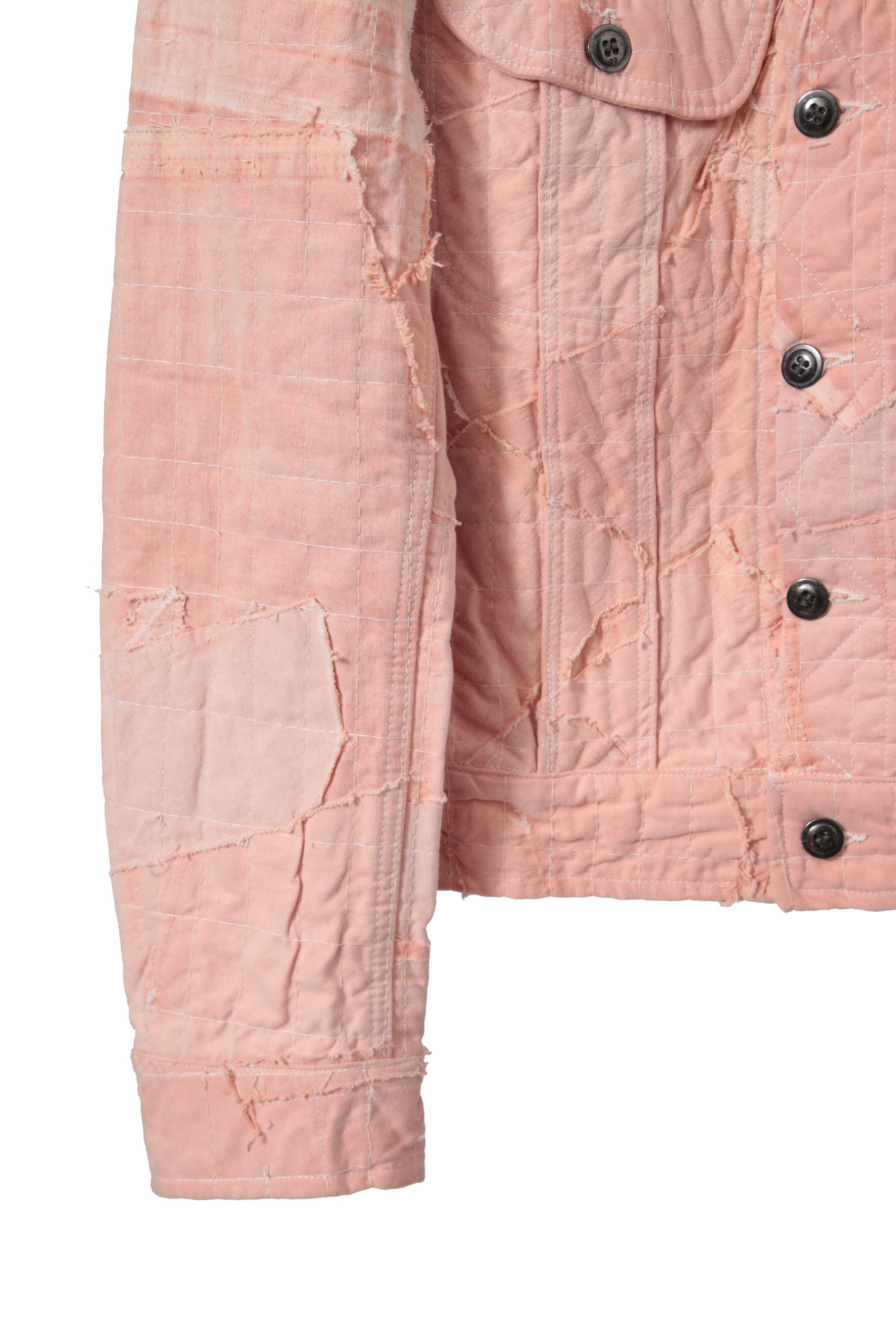 超美品 GREG LAUREN グレッグローレン / 23SS STICH WORK TRUKER JACKET / size 2 (PINK)