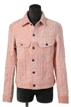 超美品 GREG LAUREN グレッグローレン / 23SS STICH WORK TRUKER JACKET / size 2 (PINK)