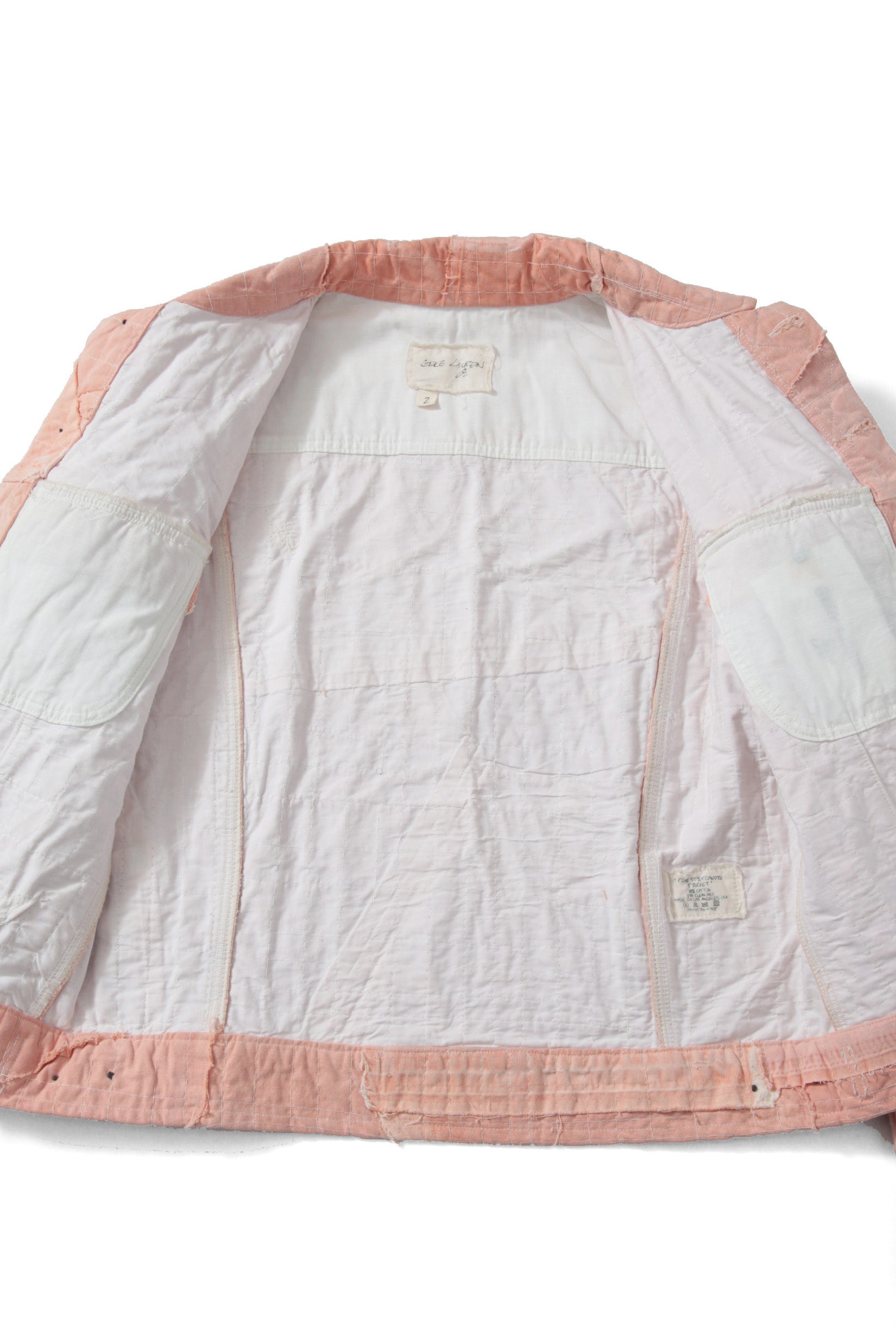 超美品 GREG LAUREN グレッグローレン / 23SS STICH WORK TRUKER JACKET / size 2 (PINK)
