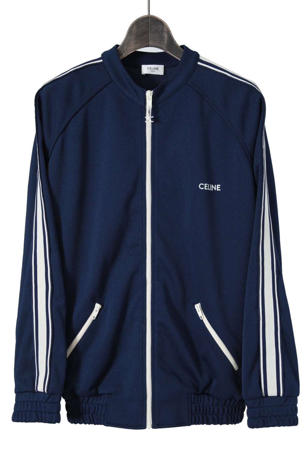 超美品 CELINE セリーヌ 21AW / エディ期 トリオンフZIP トラックスーツ ジャケット / ダブルフェイスジャージー / size M (NAVY)