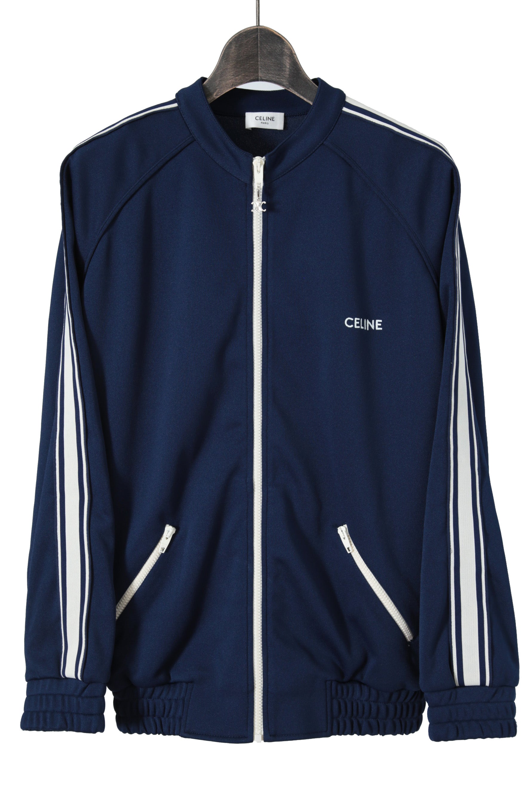 超美品 CELINE セリーヌ 21AW / エディ期 トリオンフZIP トラックスーツ ジャケット / ダブルフェイスジャージー / size M (NAVY)