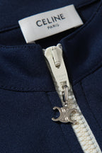 超美品 CELINE セリーヌ 21AW / エディ期 トリオンフZIP トラックスーツ ジャケット / ダブルフェイスジャージー / size M (NAVY)