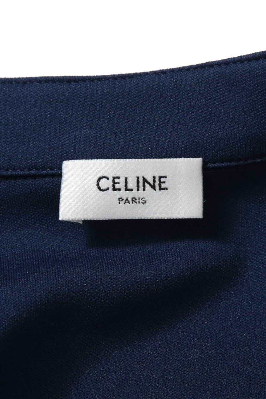 超美品 CELINE セリーヌ 21AW / エディ期 トリオンフZIP トラックスーツ ジャケット / ダブルフェイスジャージー / size M (NAVY)