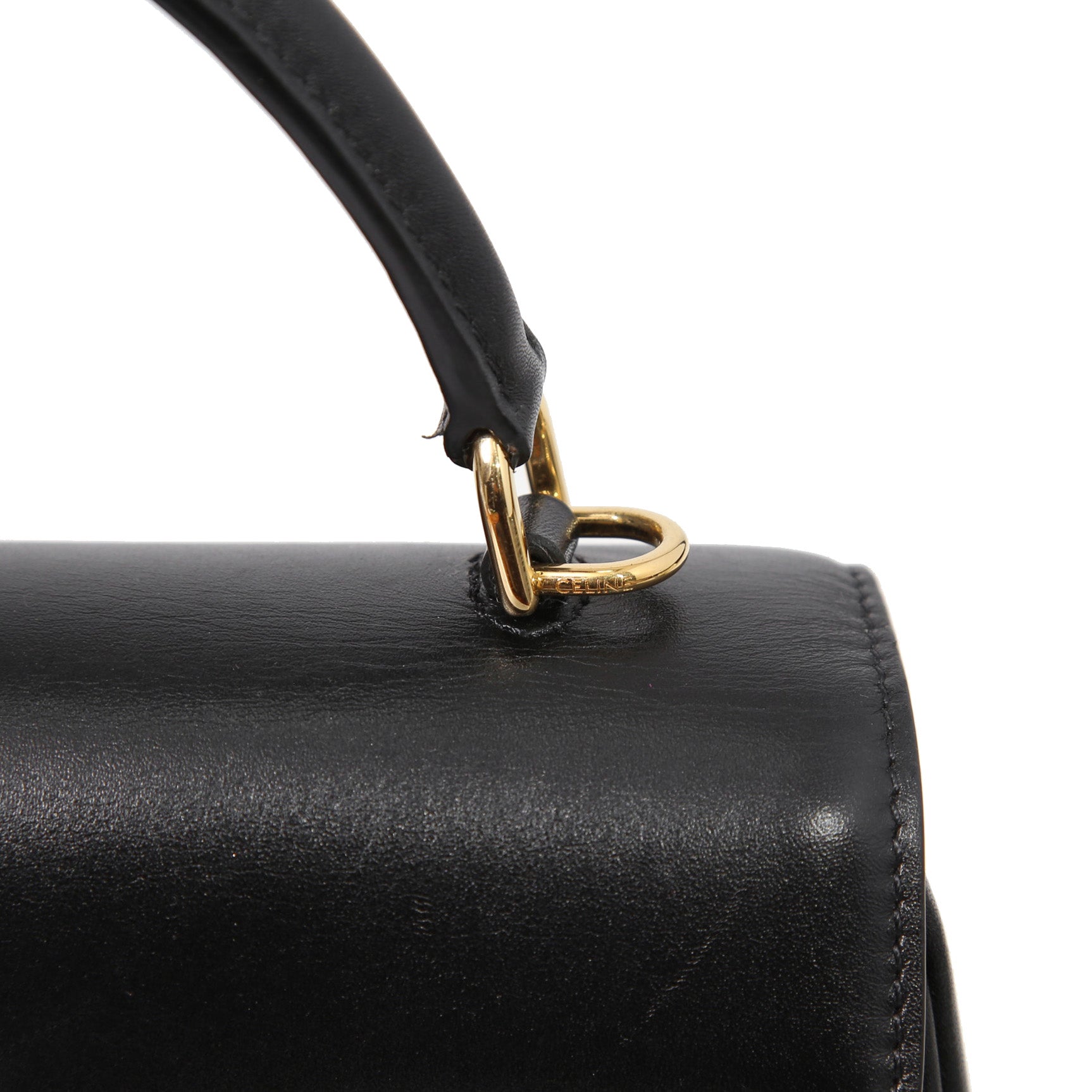 CELINE セリーヌ / 現行モデル / スモール 16 (セーズ) バッグ / サチネイテッド カーフ スキン (BLACK)