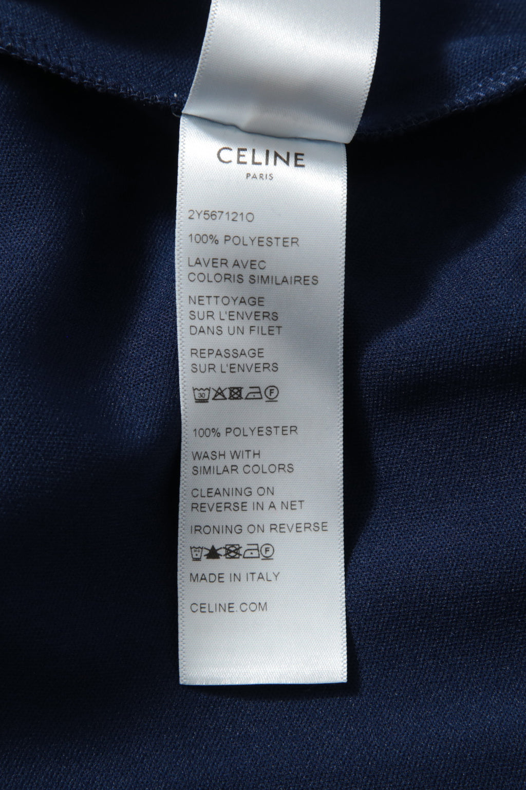 超美品 CELINE セリーヌ 21AW / エディ期 トリオンフZIP トラックスーツ ジャケット / ダブルフェイスジャージー / size M (NAVY)