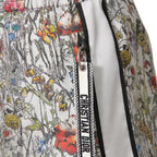 希少 Christian Dior クリスチャンディオール  / 21SS 極美品 Mille Fleurs ミルフルール サイドロゴ ストライプ ショート パンツ  / テクニカル タフタ ジャガード  / 花柄 / 117P21A2884 / size 36  (MURTI COLOR)