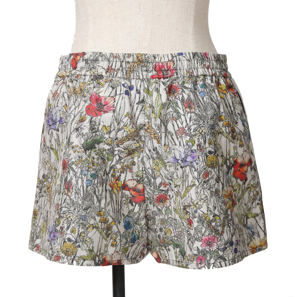希少 Christian Dior クリスチャンディオール  / 21SS 極美品 Mille Fleurs ミルフルール サイドロゴ ストライプ ショート パンツ  / テクニカル タフタ ジャガード  / 花柄 / 117P21A2884 / size 36  (MURTI COLOR)