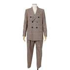 CELINE セリーヌ / 2024AW 極美品 プリンス オブ ウェールズ チェック / セットアップ スーツ / size 38 / ダブルジャケット / 2タック パンツ / レディース