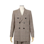CELINE セリーヌ / 2024AW 極美品 プリンス オブ ウェールズ チェック / セットアップ スーツ / size 38 / ダブルジャケット / 2タック パンツ / レディース
