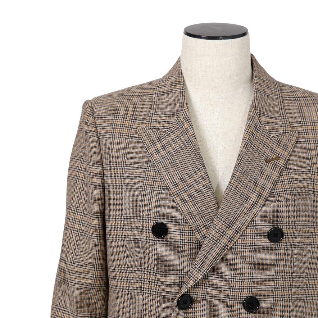 CELINE セリーヌ / 2024AW 極美品 プリンス オブ ウェールズ チェック / セットアップ スーツ / size 38 / ダブルジャケット / 2タック パンツ / レディース