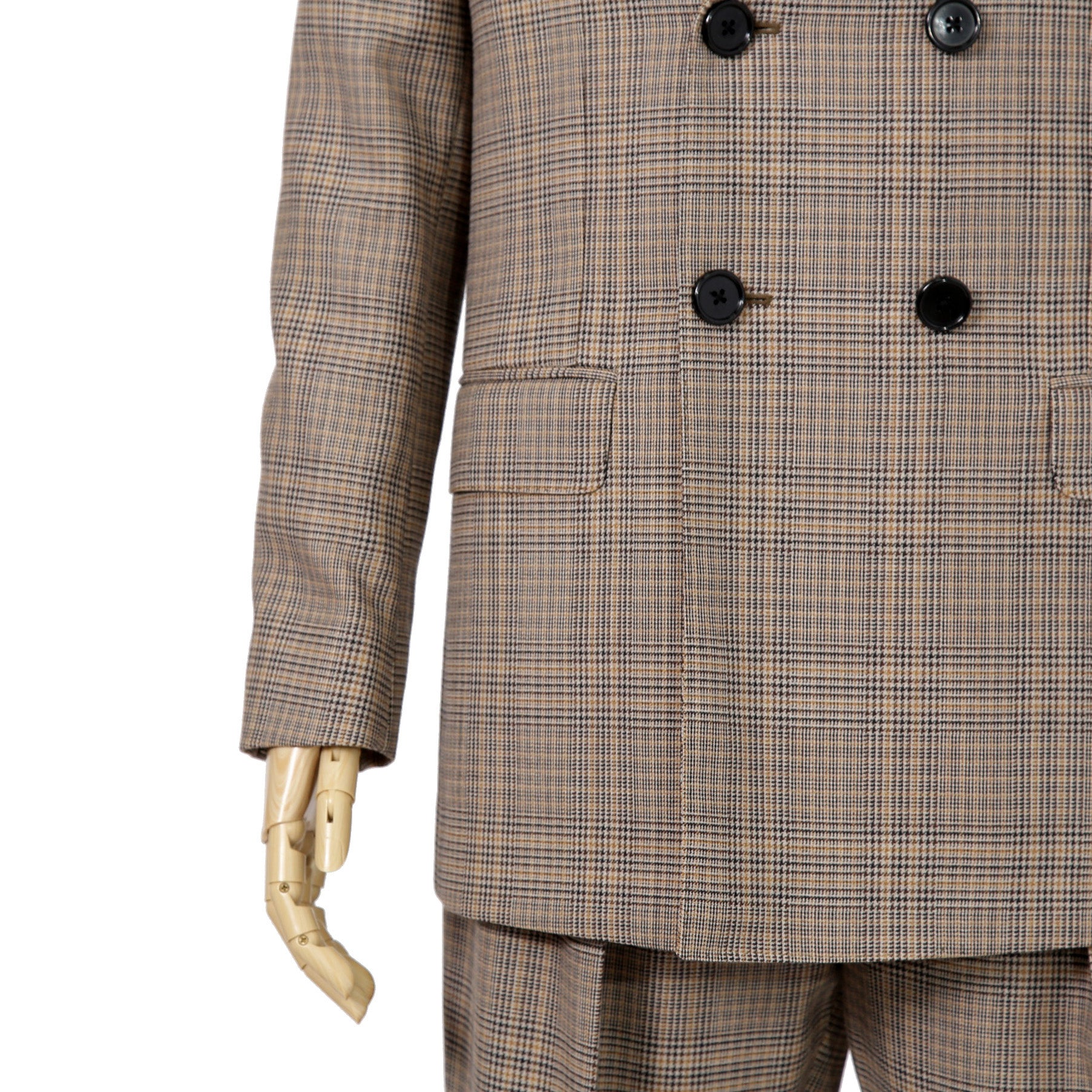 CELINE セリーヌ / 2024AW 極美品 プリンス オブ ウェールズ チェック / セットアップ スーツ / size 38 / ダブルジャケット / 2タック パンツ / レディース