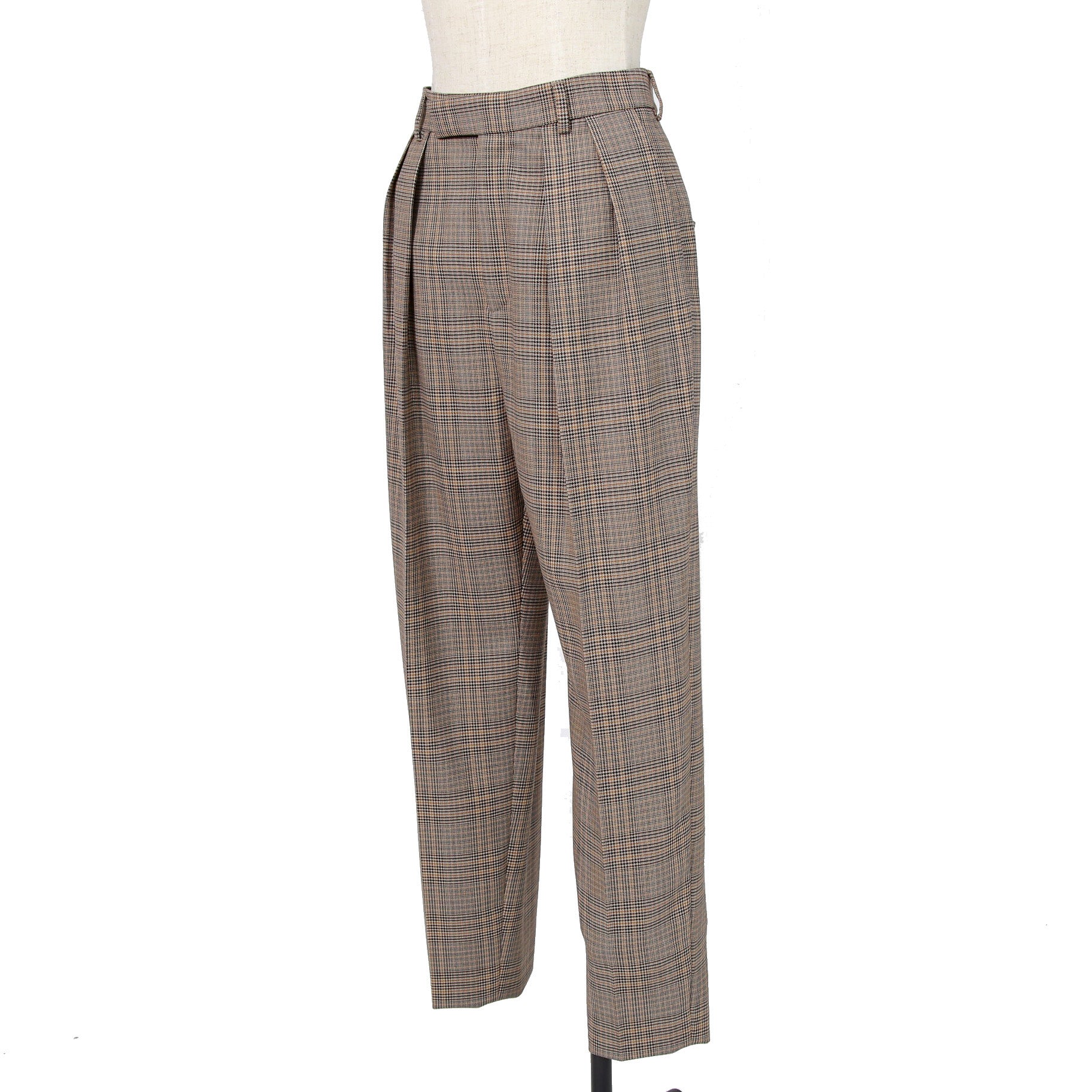 CELINE セリーヌ / 2024AW 極美品 プリンス オブ ウェールズ チェック / セットアップ スーツ / size 38 / ダブルジャケット / 2タック パンツ / レディース