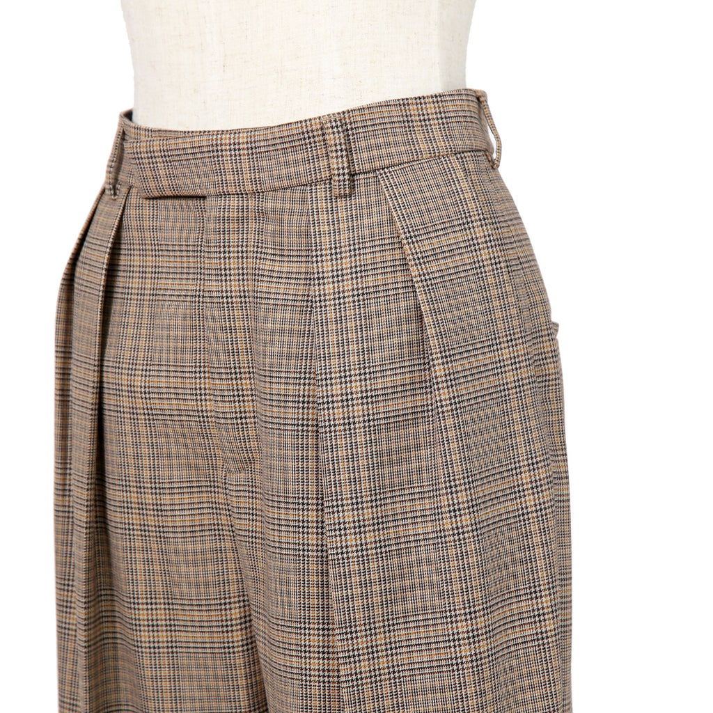 CELINE セリーヌ / 2024AW 極美品 プリンス オブ ウェールズ チェック / セットアップ スーツ / size 38 / ダブルジャケット / 2タック パンツ / レディース