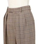 CELINE セリーヌ / 2024AW 極美品 プリンス オブ ウェールズ チェック / セットアップ スーツ / size 38 / ダブルジャケット / 2タック パンツ / レディース