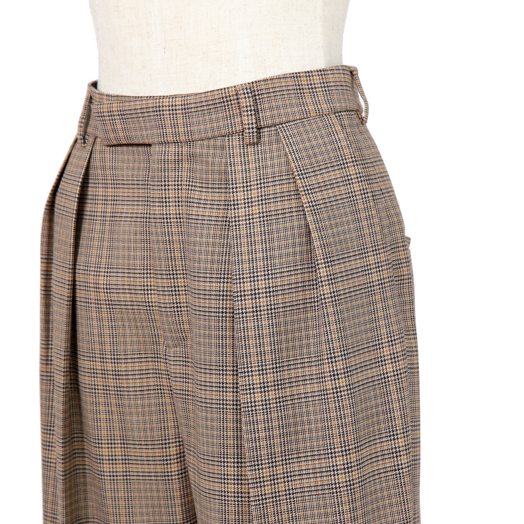 CELINE セリーヌ / 2024AW 極美品 プリンス オブ ウェールズ チェック / セットアップ スーツ / size 38 / ダブルジャケット / 2タック パンツ / レディース