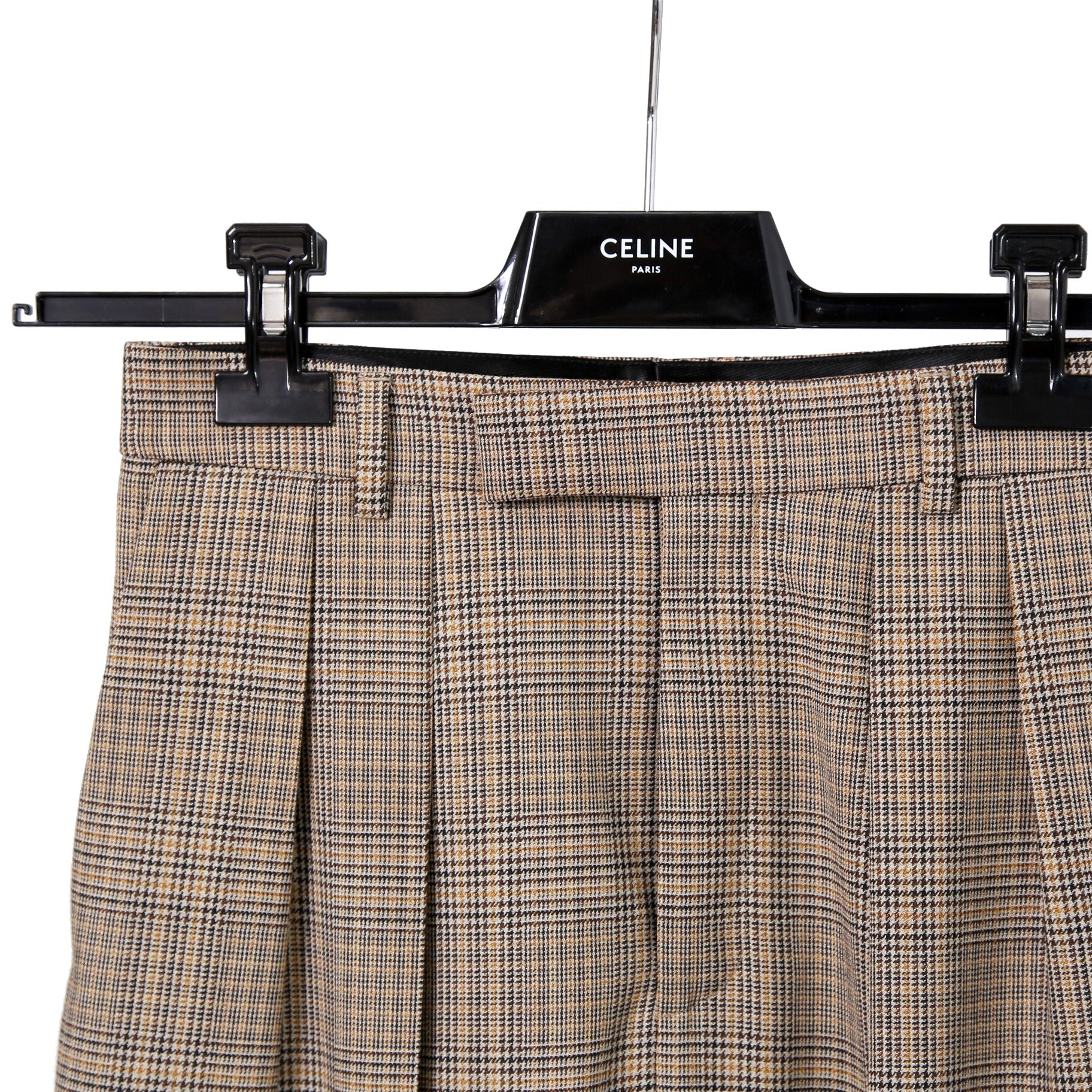 CELINE セリーヌ / 2024AW 極美品 プリンス オブ ウェールズ チェック / セットアップ スーツ / size 38 / ダブルジャケット / 2タック パンツ / レディース