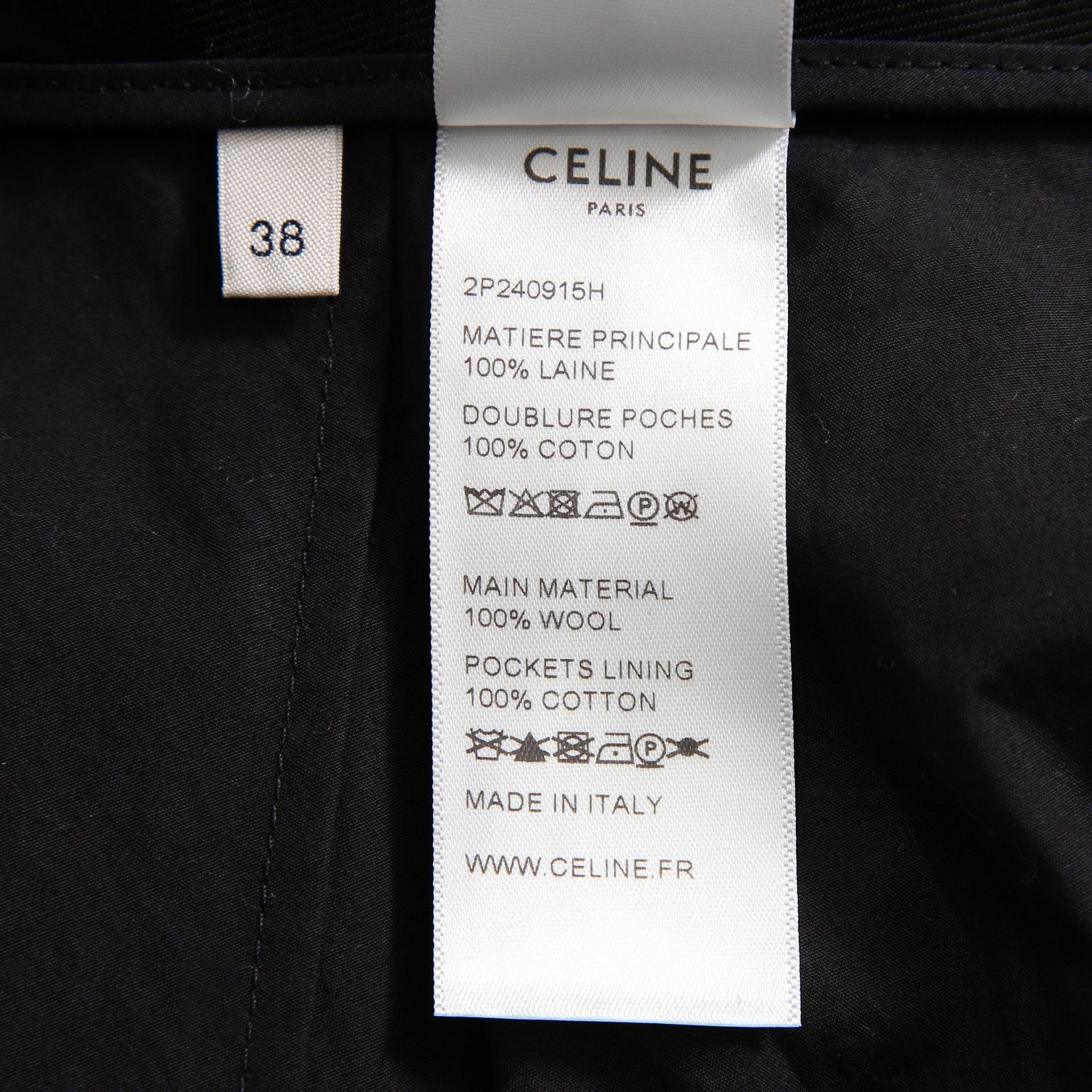 CELINE セリーヌ / 2024AW 極美品 プリンス オブ ウェールズ チェック / セットアップ スーツ / size 38 / ダブルジャケット / 2タック パンツ / レディース