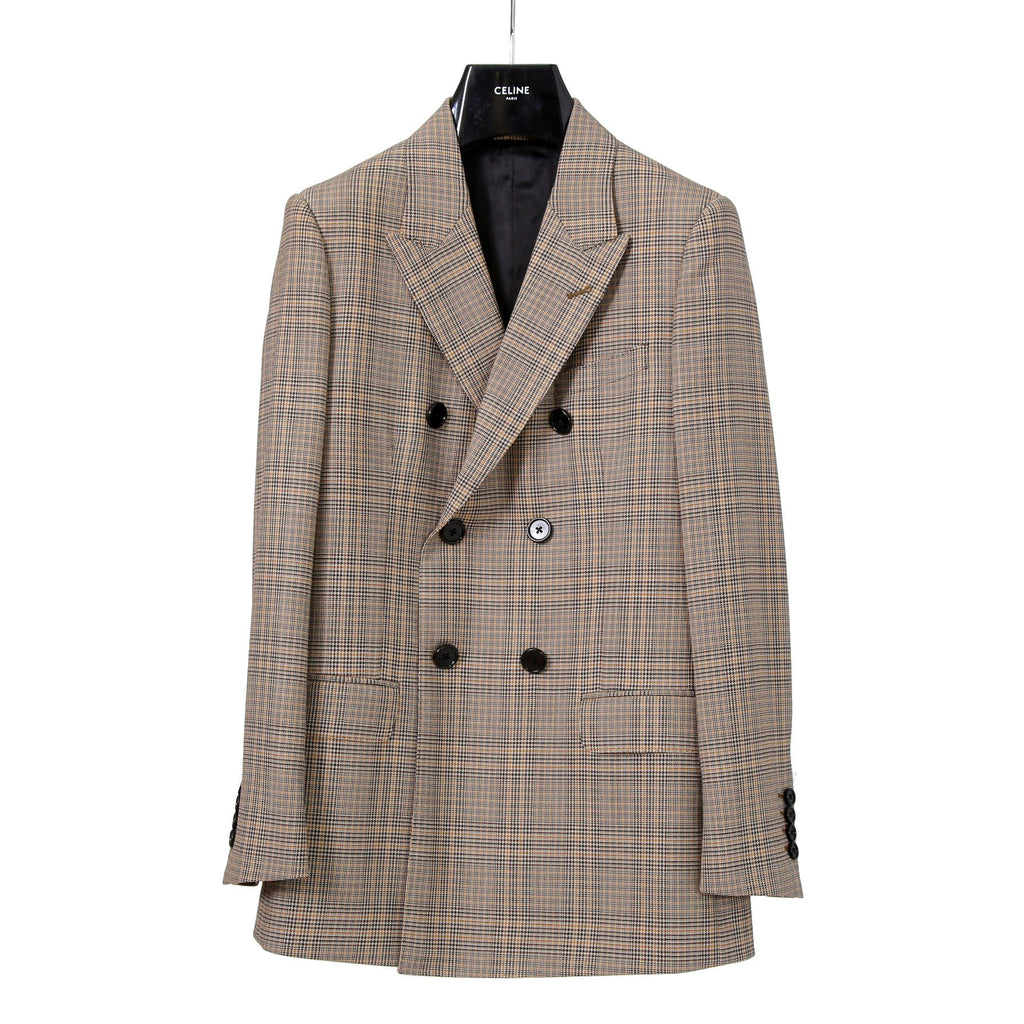 CELINE セリーヌ / 2024AW 極美品 プリンス オブ ウェールズ チェック / セットアップ スーツ / size 38 / ダブルジャケット / 2タック パンツ / レディース