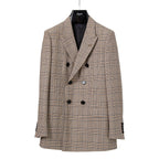 CELINE セリーヌ / 2024AW 極美品 プリンス オブ ウェールズ チェック / セットアップ スーツ / size 38 / ダブルジャケット / 2タック パンツ / レディース