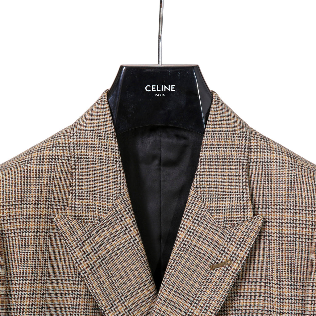 CELINE セリーヌ / 2024AW 極美品 プリンス オブ ウェールズ チェック / セットアップ スーツ / size 38 / ダブルジャケット / 2タック パンツ / レディース