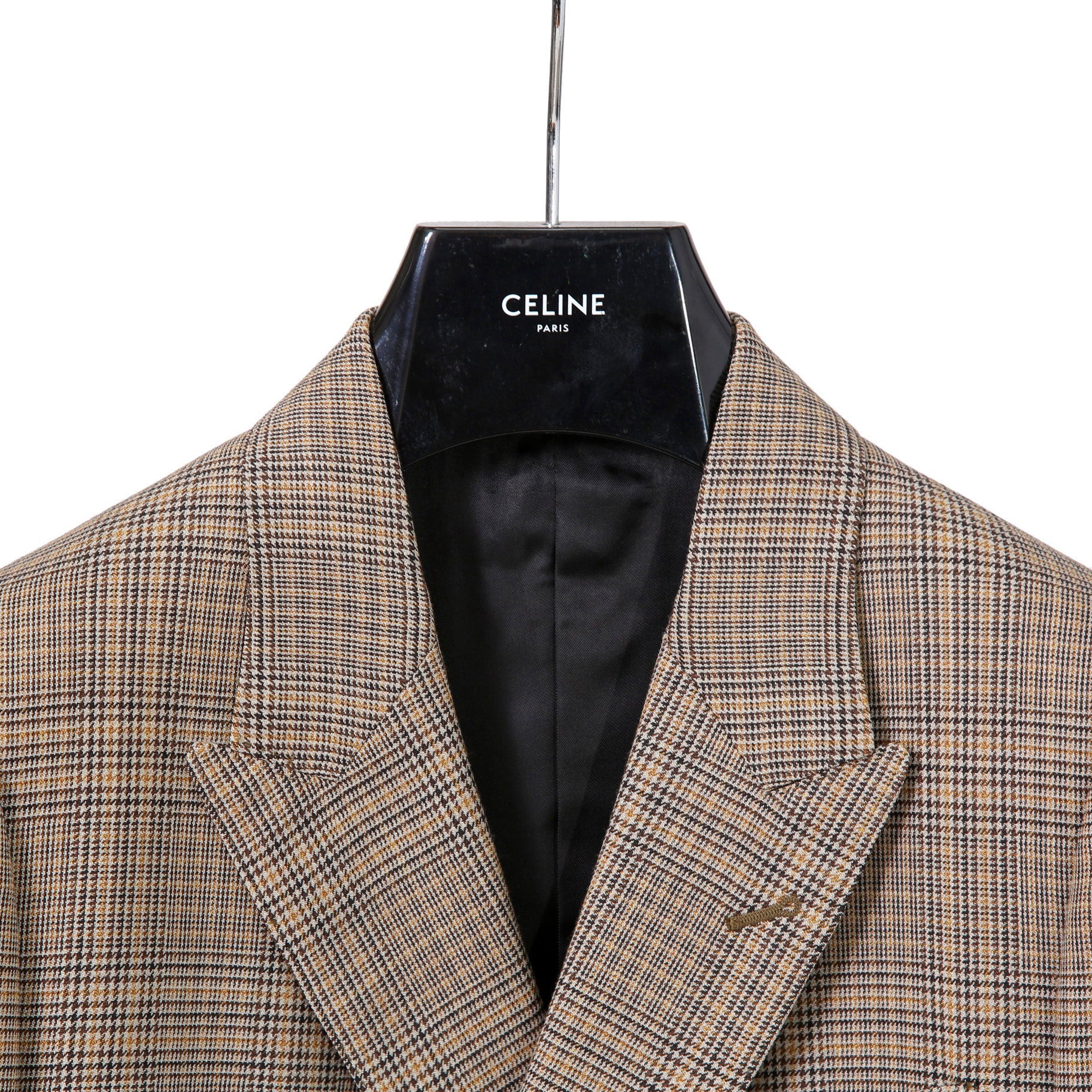 CELINE セリーヌ / 2024AW 極美品 プリンス オブ ウェールズ チェック / セットアップ スーツ / size 38 / ダブルジャケット / 2タック パンツ / レディース