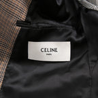CELINE セリーヌ / 2024AW 極美品 プリンス オブ ウェールズ チェック / セットアップ スーツ / size 38 / ダブルジャケット / 2タック パンツ / レディース