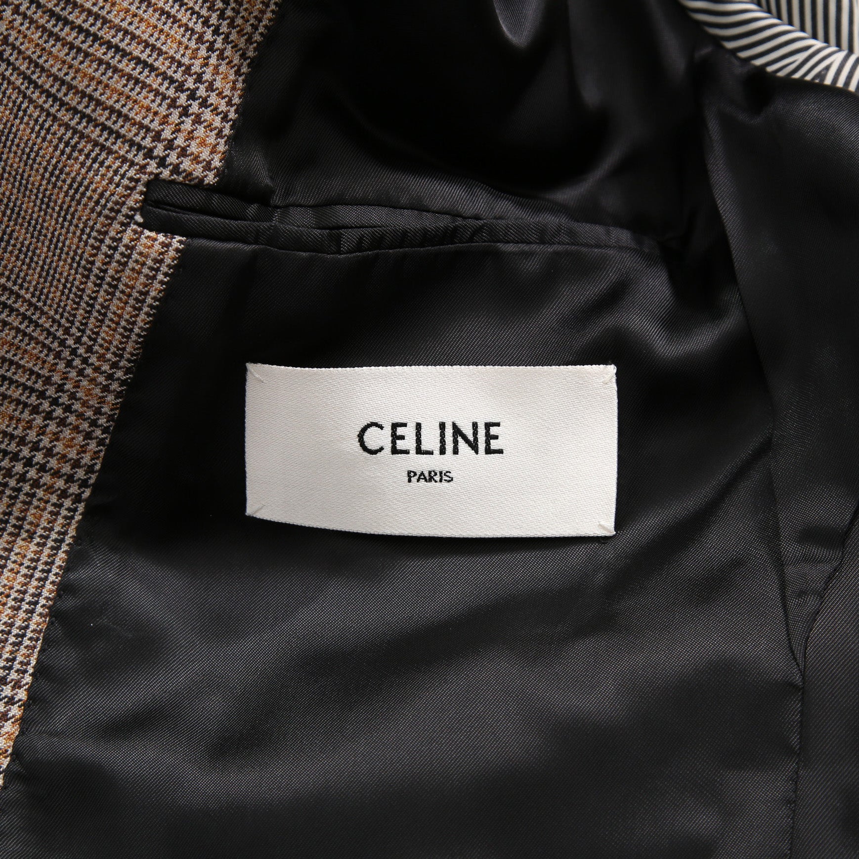 CELINE セリーヌ / 2024AW 極美品 プリンス オブ ウェールズ チェック / セットアップ スーツ / size 38 / ダブルジャケット / 2タック パンツ / レディース