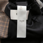 CELINE セリーヌ / 2024AW 極美品 プリンス オブ ウェールズ チェック / セットアップ スーツ / size 38 / ダブルジャケット / 2タック パンツ / レディース