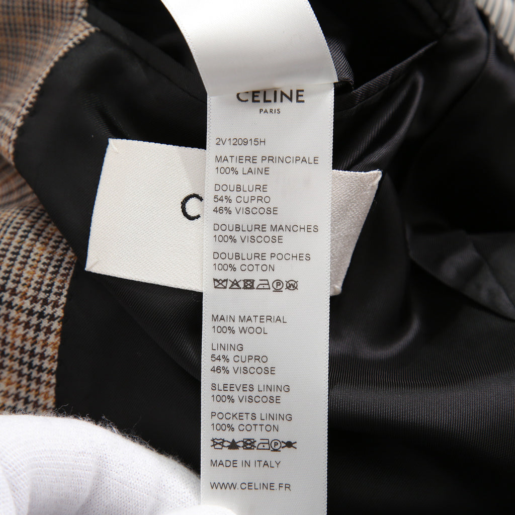 CELINE セリーヌ / 2024AW 極美品 プリンス オブ ウェールズ チェック / セットアップ スーツ / size 38 / ダブルジャケット / 2タック パンツ / レディース