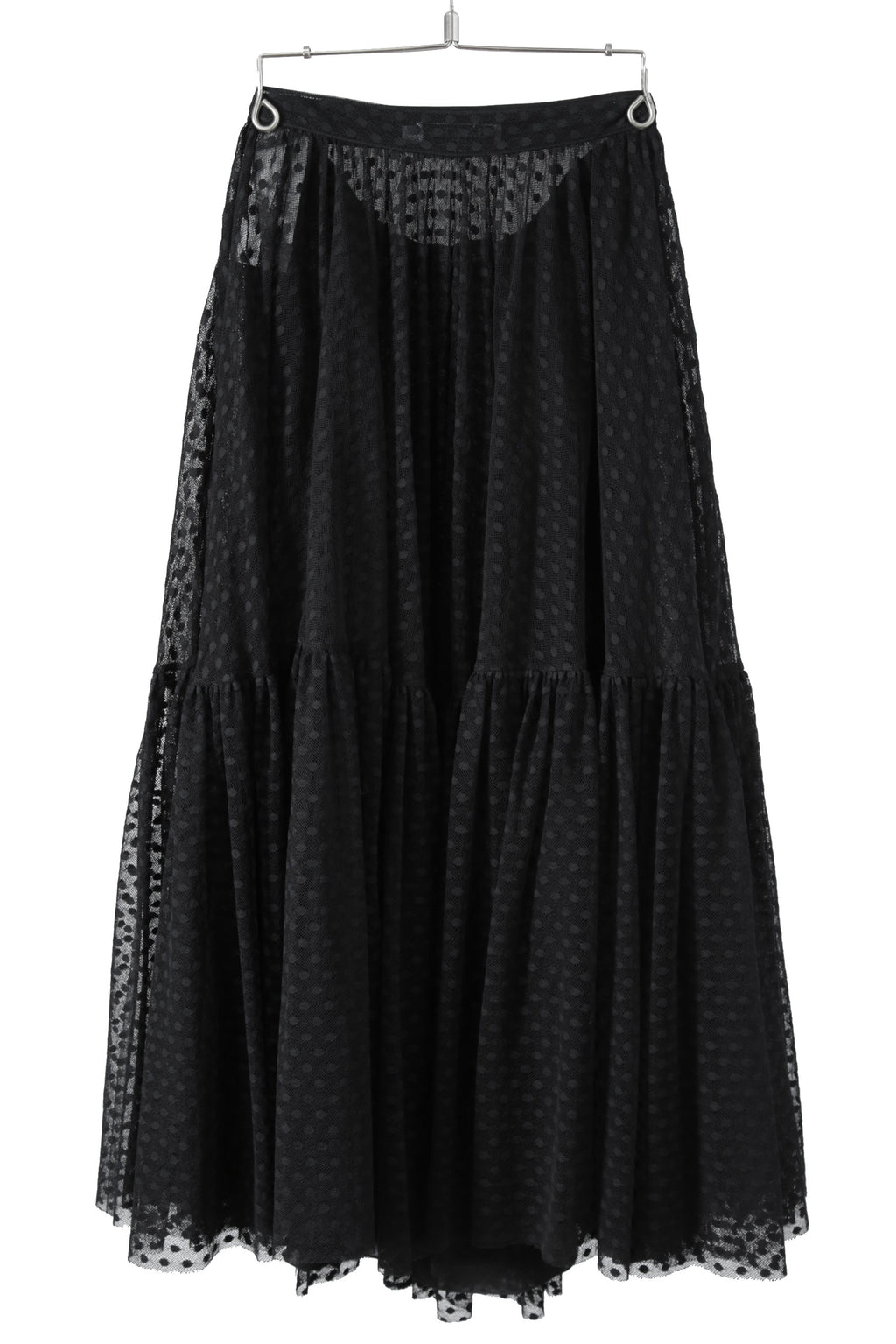 新品同様 国内正規 Christian Dior ディオール / 2020年商品 チュール スカート / ドット柄 / size 38 (M) BLACK 111J64A8505