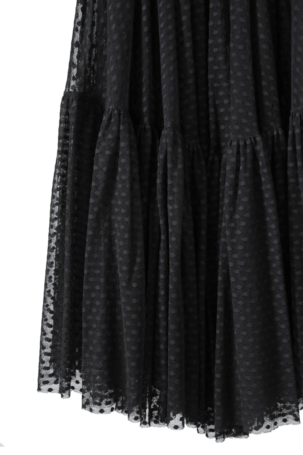 新品同様 国内正規 Christian Dior ディオール / 2020年商品 チュール スカート / ドット柄 / size 38 (M) BLACK 111J64A8505