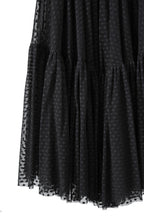 新品同様 国内正規 Christian Dior ディオール / 2020年商品 チュール スカート / ドット柄 / size 38 (M) BLACK 111J64A8505