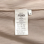 FENDI フェンディ / 美品 2018 カラーブロックモチーフ シルクニット マキシ丈 ワンピース / size 38 (BEIGE)