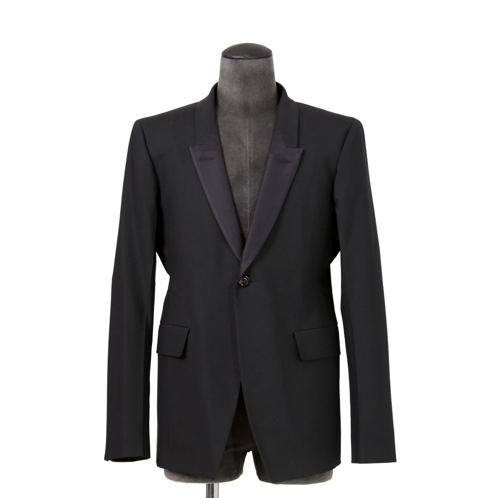 希少 RICK OWENS リックオウエンス / 22SS 美品 73cm SOFT BLEZER / RU01B1733 ZLSC / size 48 (BLACK)