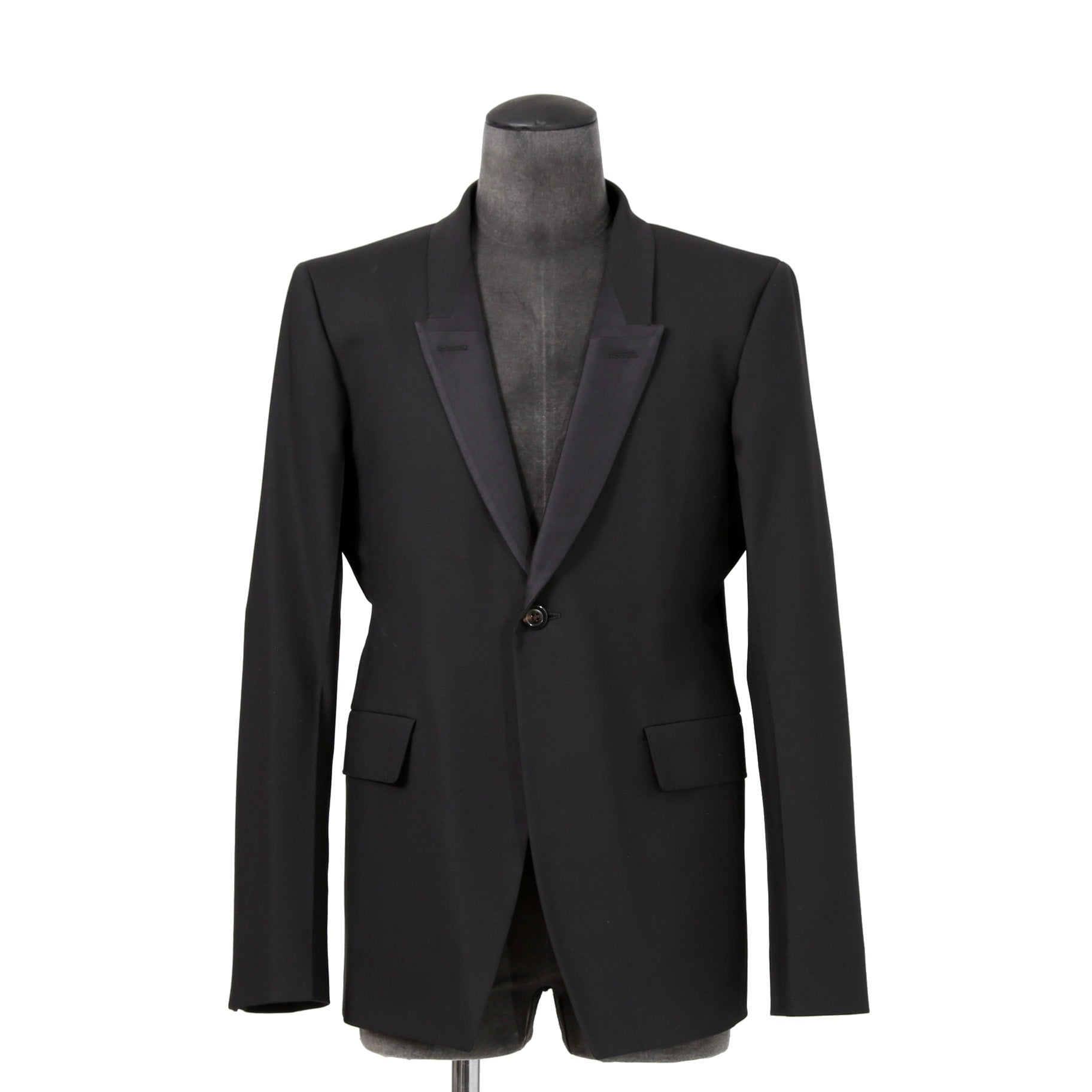 希少 RICK OWENS リックオウエンス / 22SS 美品 73cm SOFT BLEZER / RU01B1733 ZLSC / size 48 (BLACK)