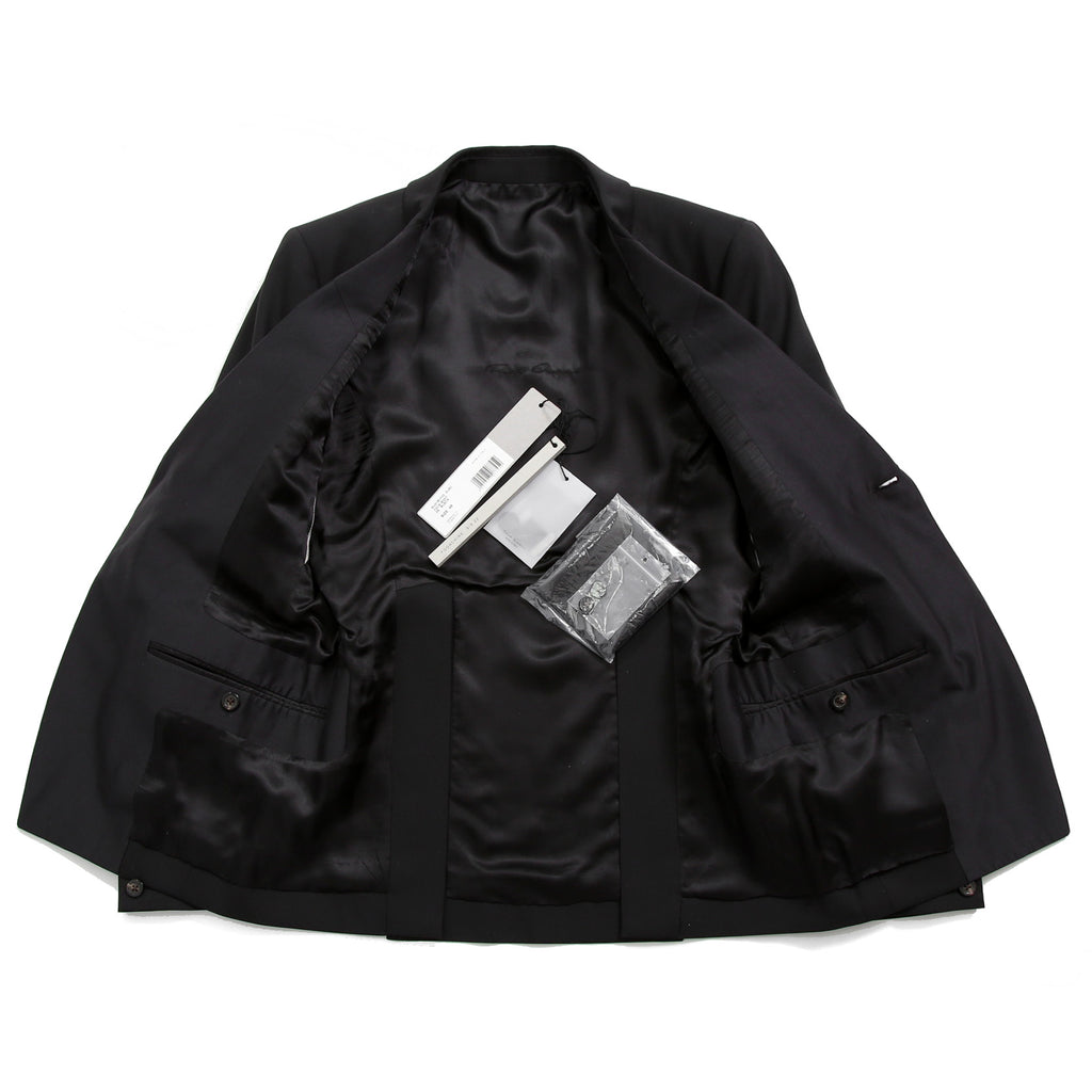 希少 RICK OWENS リックオウエンス / 22SS 美品 73cm SOFT BLEZER / RU01B1733 ZLSC / size 48 (BLACK)