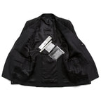 希少 RICK OWENS リックオウエンス / 22SS 美品 73cm SOFT BLEZER / RU01B1733 ZLSC / size 48 (BLACK)