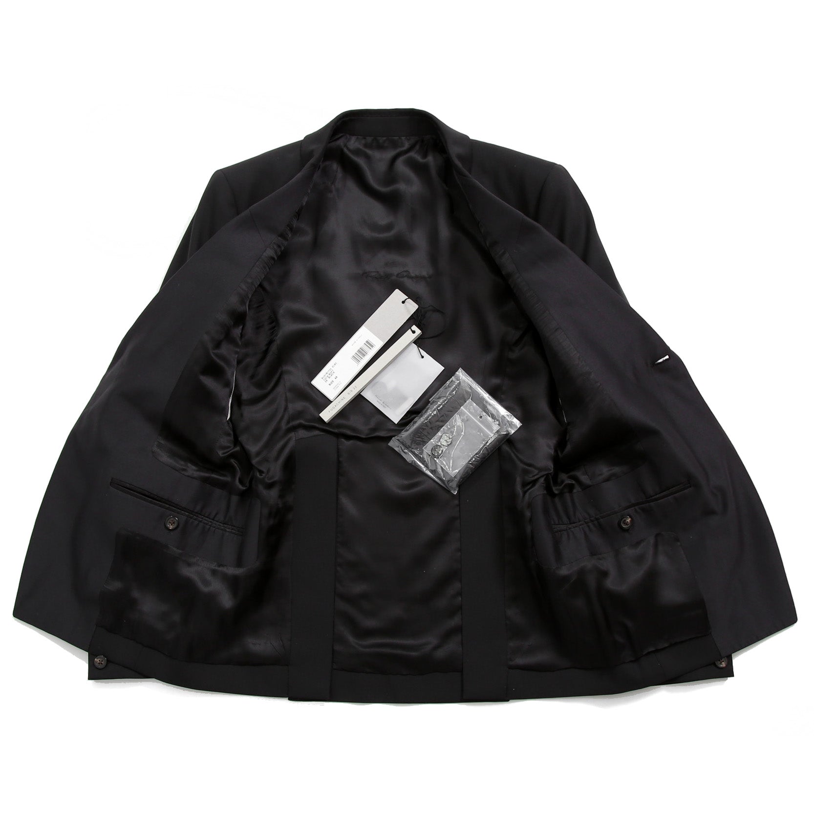 希少 RICK OWENS リックオウエンス / 22SS 美品 73cm SOFT BLEZER / RU01B1733 ZLSC / size 48 (BLACK)