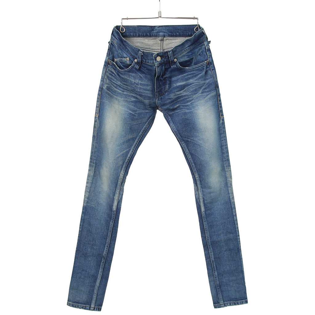 STRUM ストラム / 21SS 美品 12.5oz オーガニックコットン ストレッチデニム SKINNY JOHN スキニー ユーズド加工 / size 30 (INDIGO)