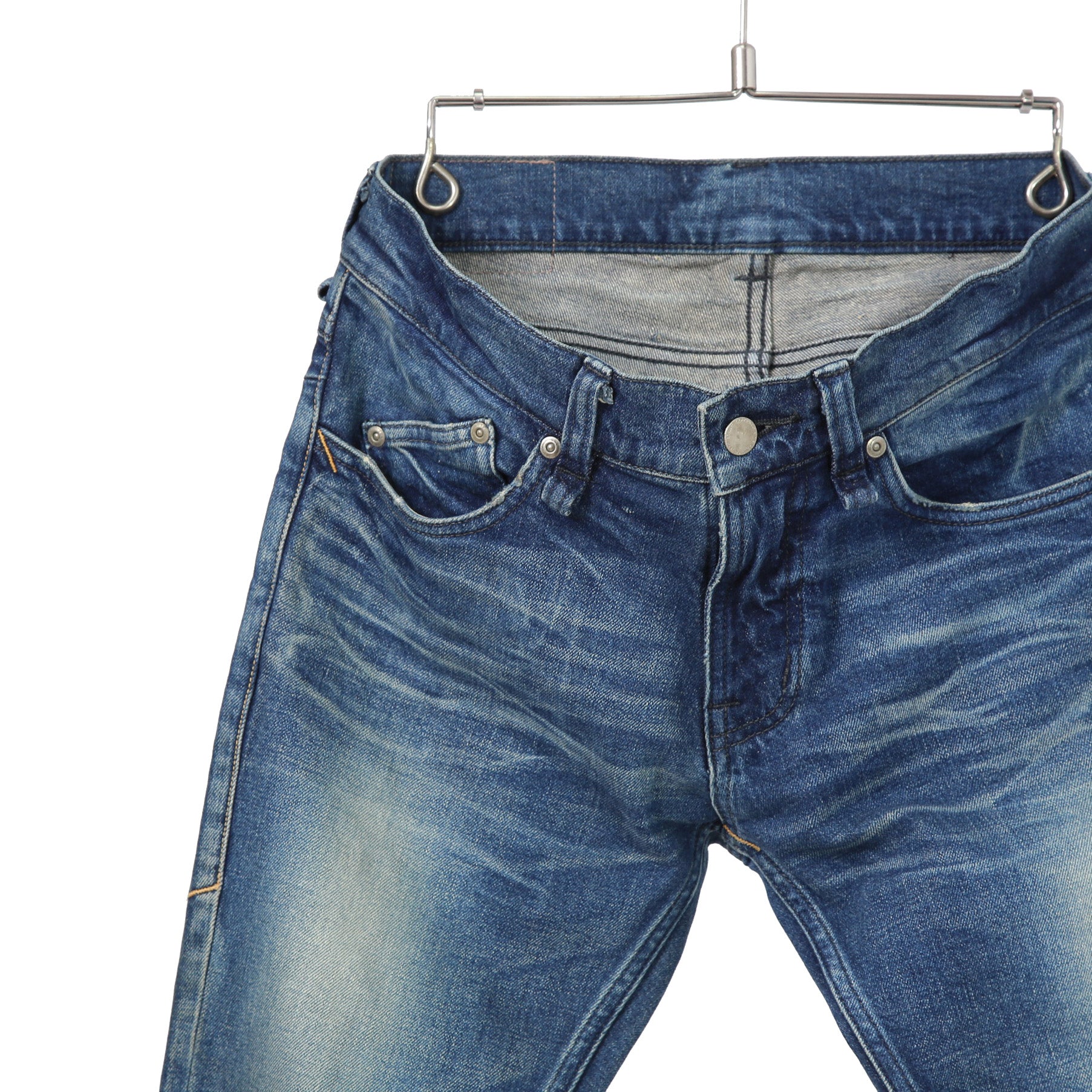 STRUM ストラム / 21SS 美品 12.5oz オーガニックコットン ストレッチデニム SKINNY JOHN スキニー ユーズド加工 / size 30 (INDIGO)