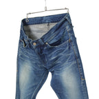 STRUM ストラム / 21SS 美品 12.5oz オーガニックコットン ストレッチデニム SKINNY JOHN スキニー ユーズド加工 / size 30 (INDIGO)