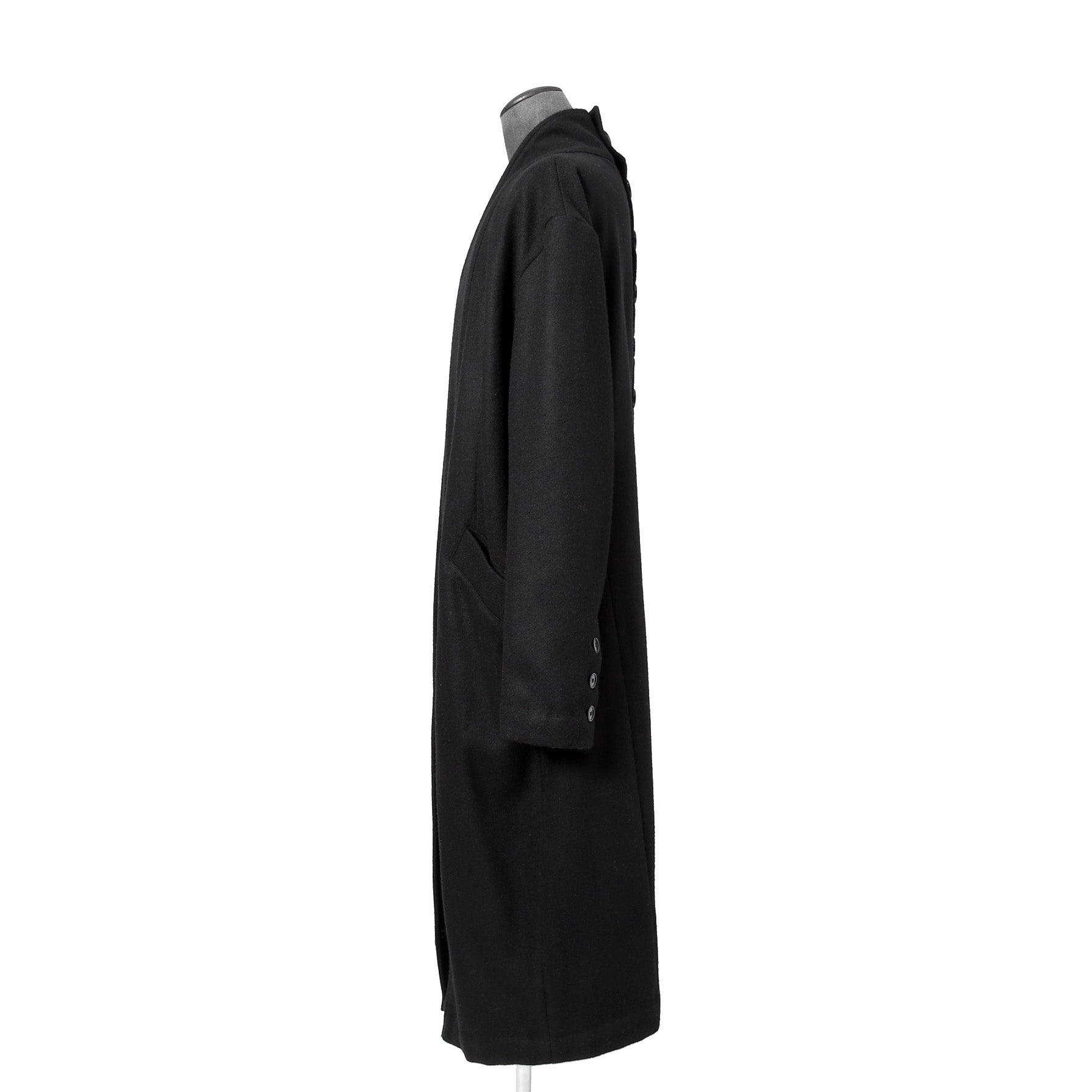 Greg Lauren グレッグ ローレン / 美品 BLACK WOOL GL1 BUTTON SPINE COAT / size 2 (BLACK)