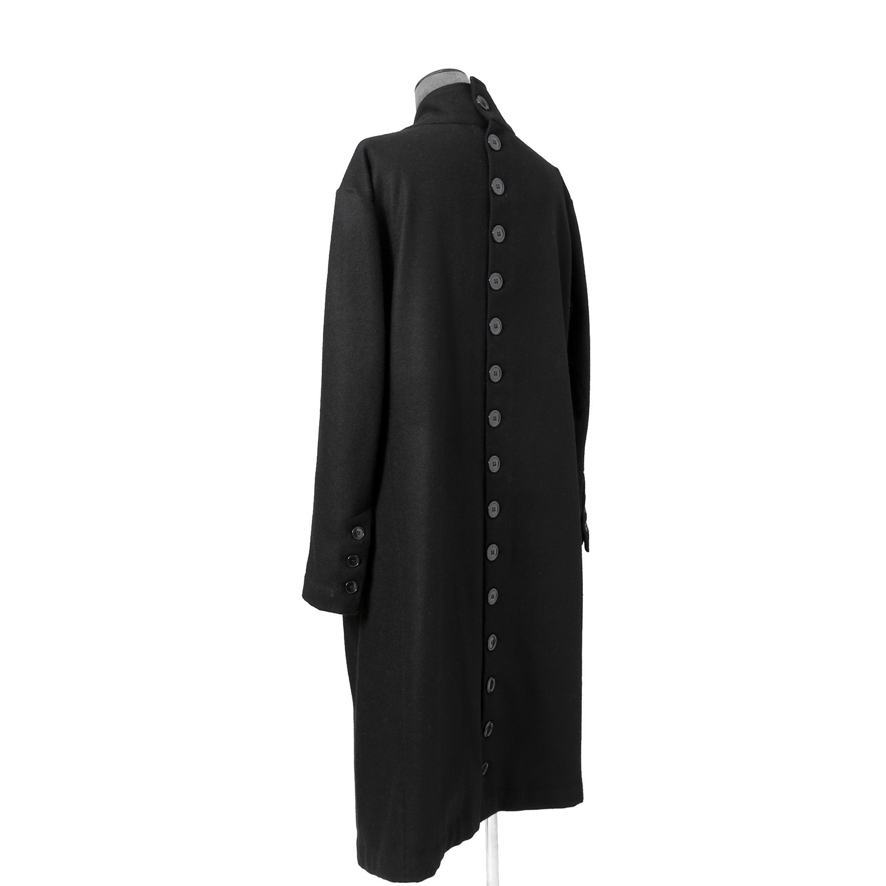 Greg Lauren グレッグ ローレン / 美品 BLACK WOOL GL1 BUTTON SPINE COAT / size 2 (BLACK)