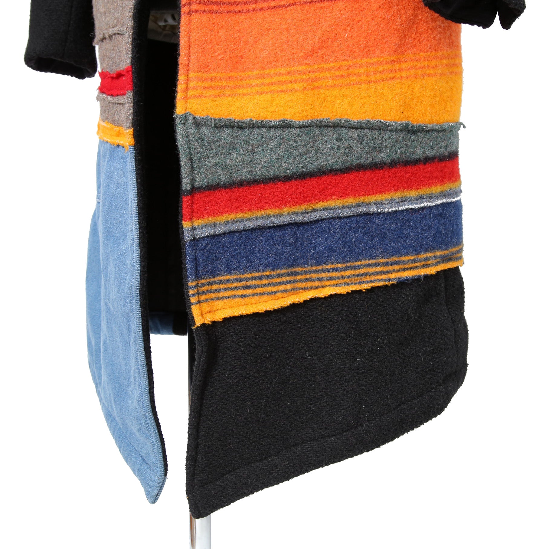 Greg Lauren グレッグ ローレン / 美品 MIXED BLANCKET TOP COAT / size 2 (BLACK)