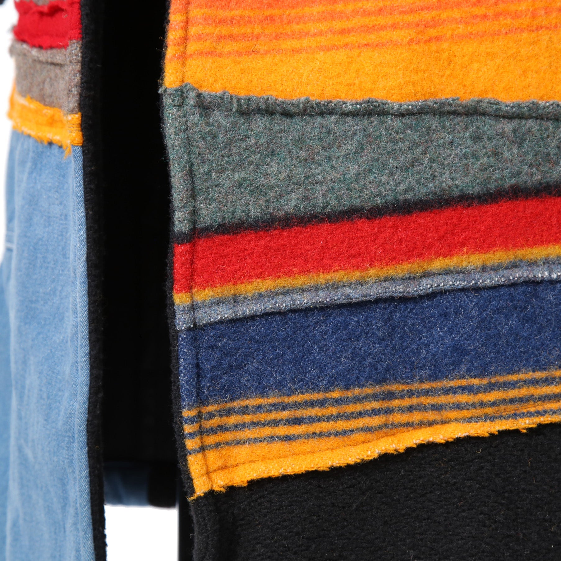 Greg Lauren グレッグ ローレン / 美品 MIXED BLANCKET TOP COAT / size 2 (BLACK)